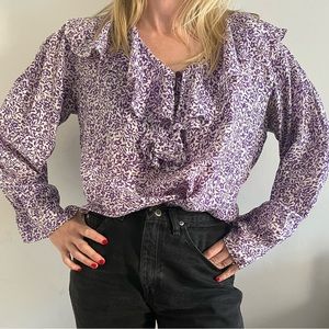 Vintage Express 100% silk romantic top